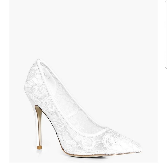 white stiletto heels uk